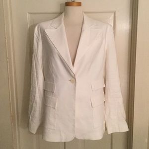 Doncaster White Linen Blazer